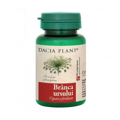 Supliment alimentar Branca Ursului, Vigoare si fertilitate, 60 comprimate, Dacia Plant