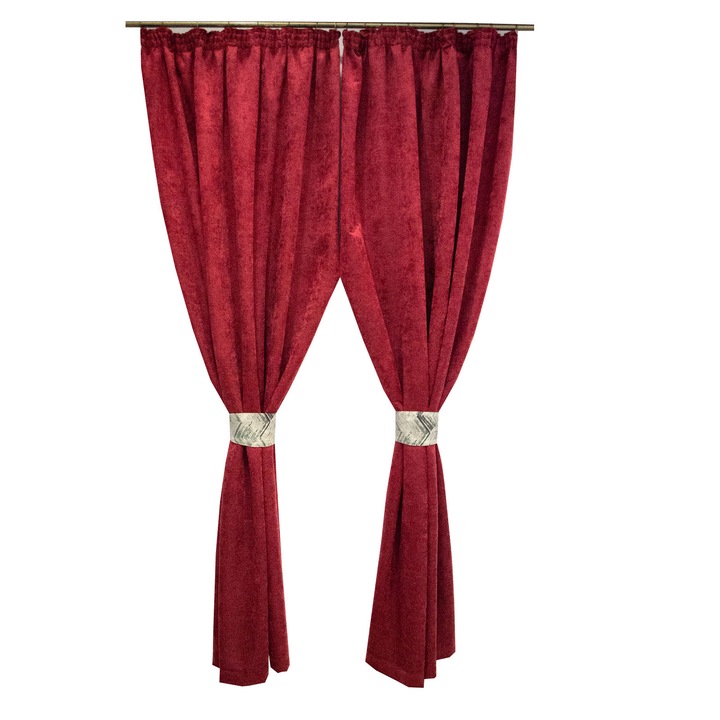 Set draperii Velaria mistic bordo, 2*170x260 cm