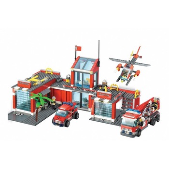 Set de construit Blocki My Fire Brigade, Statie de pompieri, 774 piese Multicolor, 6 ani +