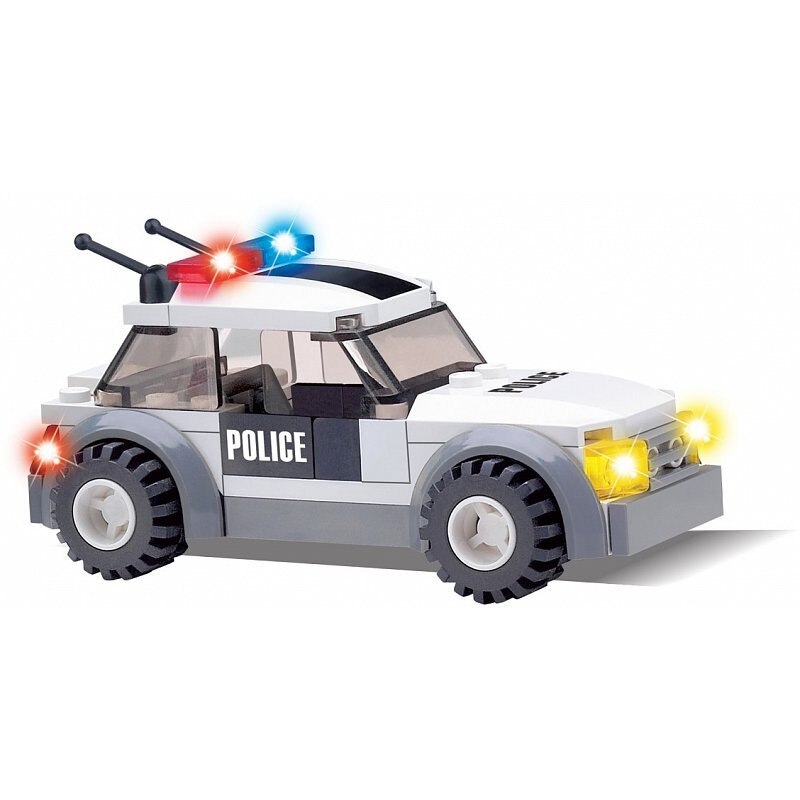 Immagine da colorare di auto della polizia - Ricca di dettagli e gratuita