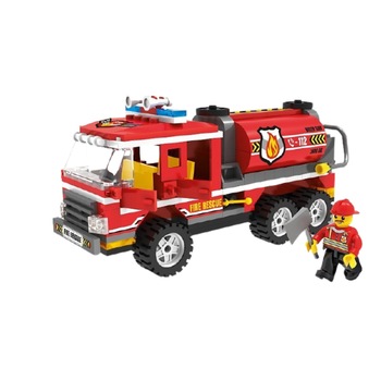 Set de construit Blocki My Fire Brigade, Cisterna Pompieri,213 piese Multicolor, 6 ani +