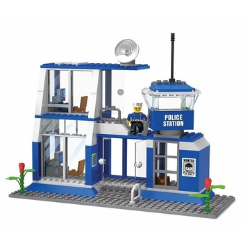 Set de construit Blocki My Police, Statie Politie ,347 piese Multicolor, 6 ani + Set de construit Blocki My Police, Statie Politie ,347 piese Multicolor, 6 ani +