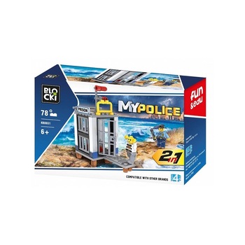 Set de construit Blocki My Police, Inchisoare ,78 piese Multicolor, 6 ani + Set de construit Blocki My Police, Inchisoare ,78 piese Multicolor, 6 ani +