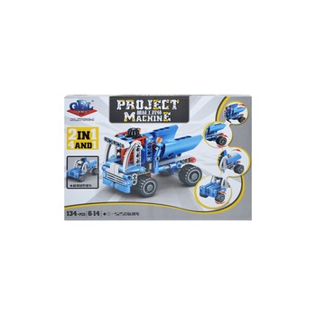 Set de construit 2 in 1 Project Machine, Basculanta si camion, 134 piese, Multicolor, 6 ani + Set de construit 2 in 1 Project Machine, Basculanta si camion, 134 piese, Multicolor, 6 ani +