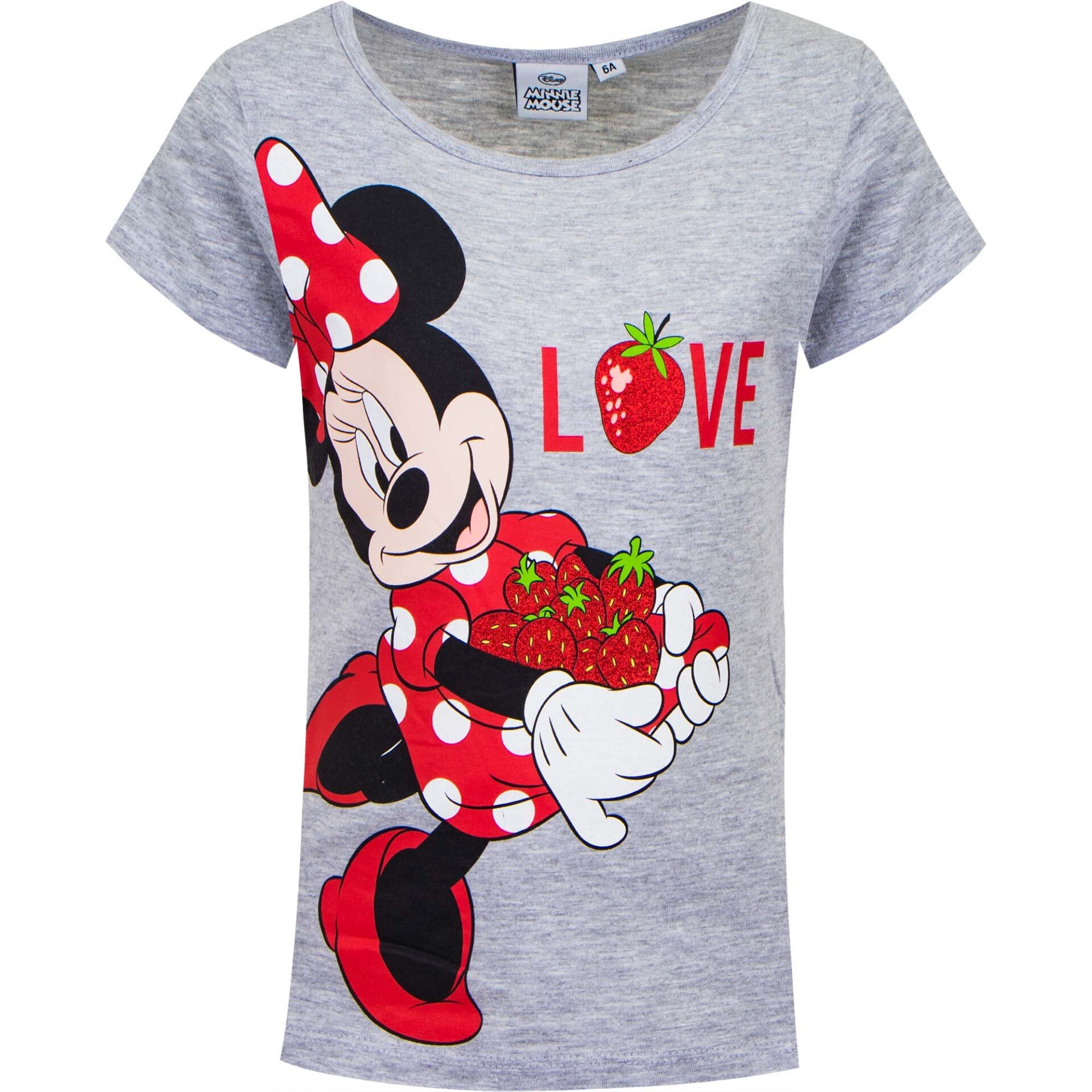 Tricou copii Disney - Minnie Mouse, bumbac, Gri