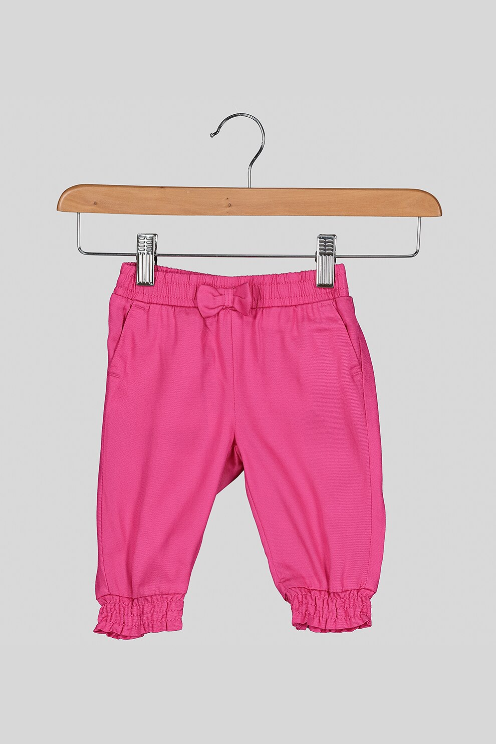 United Colors of Benetton, Pantaloni din lyocell cu funda, Fucsia