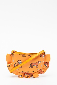 United Colors of Benetton, Geanta crossbody de piele ecologica, Oranj United Colors of Benetton, Geanta crossbody de piele ecologica, Oranj