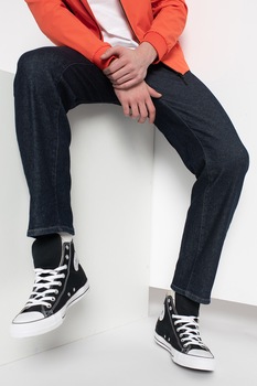 United Colors of Benetton, Blugi regular fit cu talie medie, Bleumarin United Colors of Benetton, Blugi regular fit cu talie medie, Bleumarin