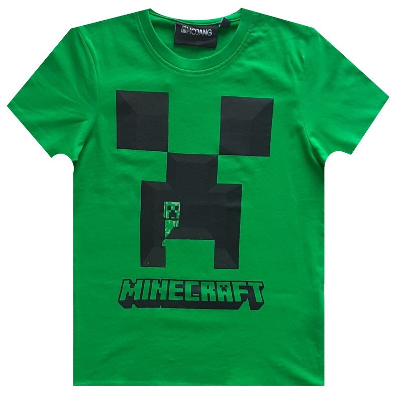 Tricou Minecraft Creeper Mean, Verde