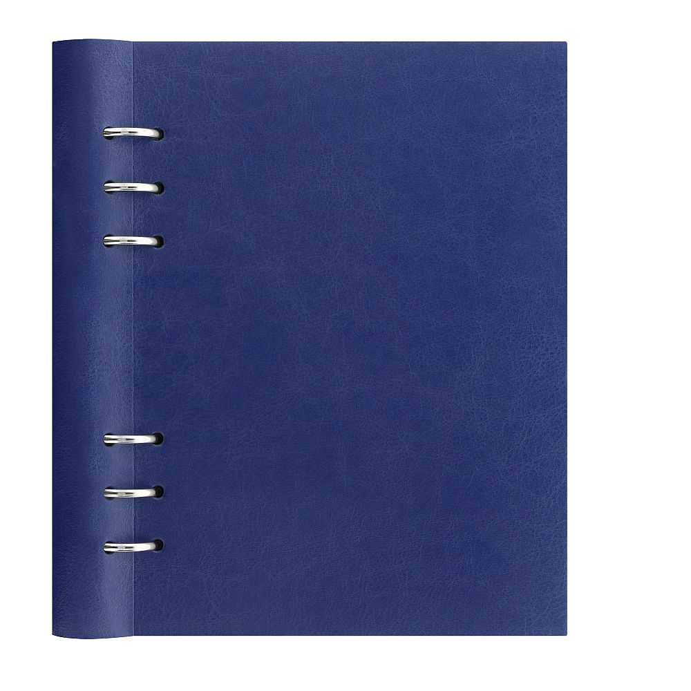Agenda A5 nedatata cu rezerve si inele FILOFAX Clipbook, Navy