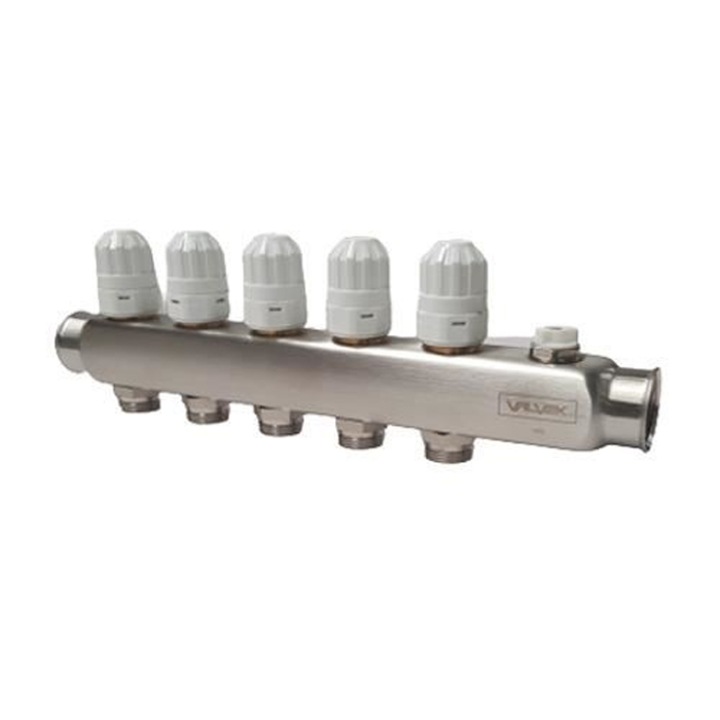 Colector termostatic inox 5 cai 6079180 VALVEX