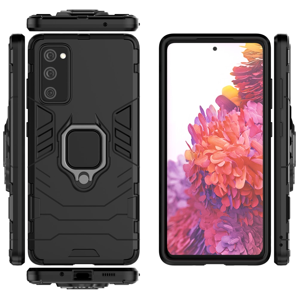 Carcasa Antisoc Ring Armor KickStand pentru Samsung Galaxy S20 FE, Negru