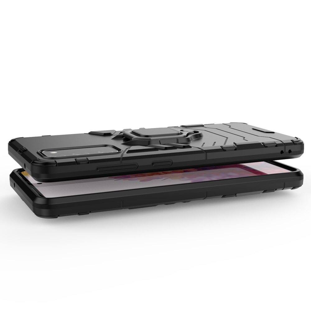Carcasa Antisoc Ring Armor KickStand pentru Samsung Galaxy S20 FE, Negru