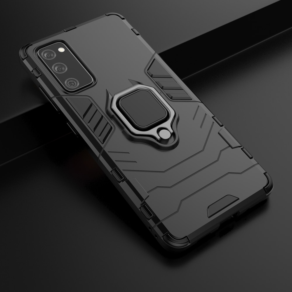 Carcasa Antisoc Ring Armor KickStand pentru Samsung Galaxy S20 FE, Negru