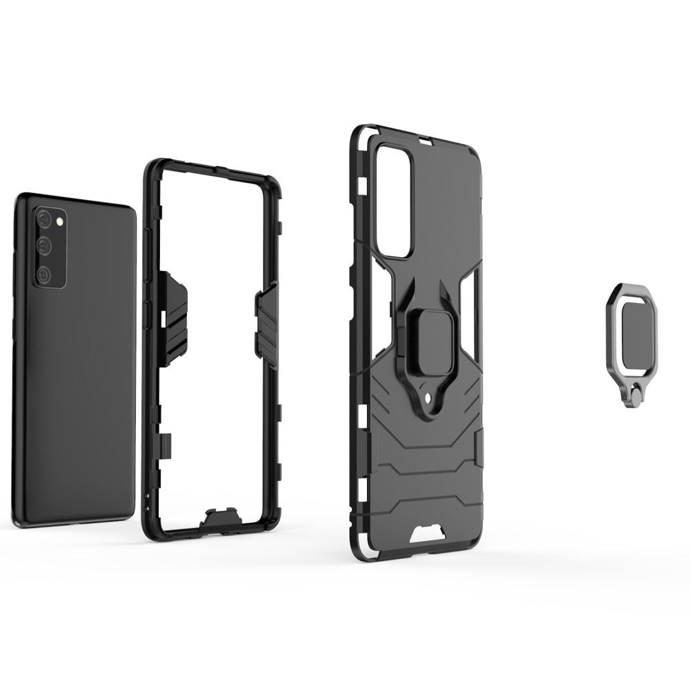 Carcasa Antisoc Ring Armor KickStand pentru Samsung Galaxy S20 FE, Negru