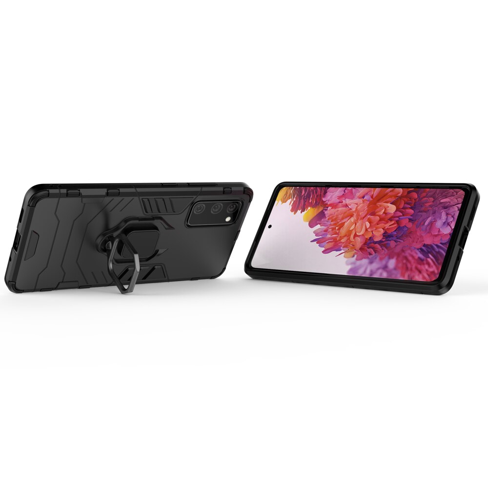 Carcasa Antisoc Ring Armor KickStand pentru Samsung Galaxy S20 FE, Negru