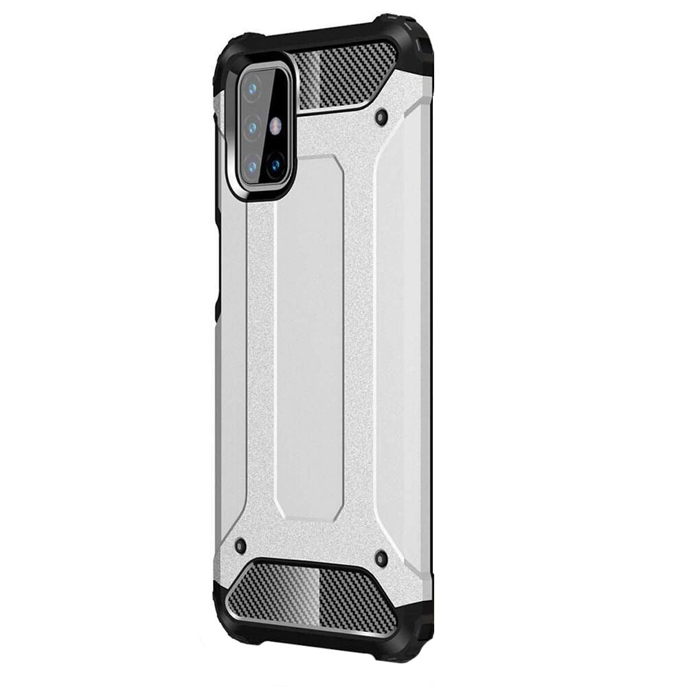 Husa Antisoc Forcell Armour pentru Samsung Galaxy M31s, Argintiu