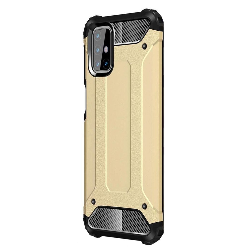 Husa Antisoc Forcell Armour pentru Samsung Galaxy M31s, Auriu