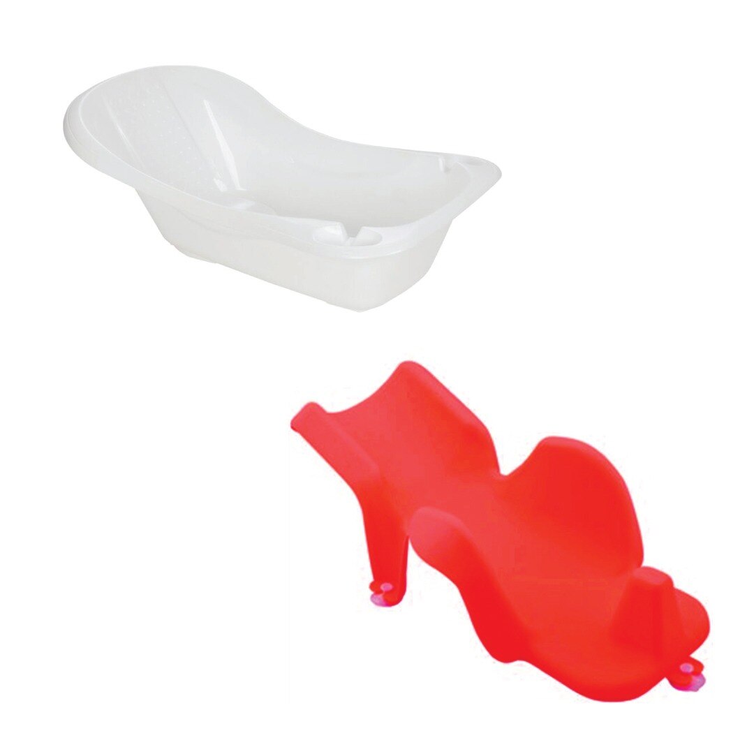 Set cadita alba +suport anatomic rosu, Pilsan