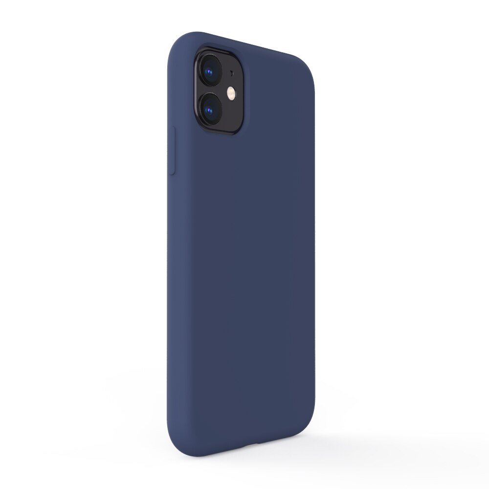 Husa Lemontti Liquid Silicon compatibila cu iPhone 11, Dark Blue