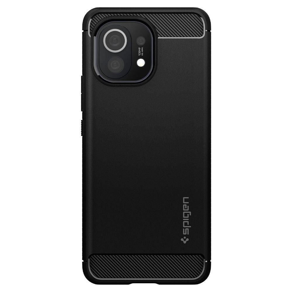 Husa Antisoc Spigen Rugged Armor pentru Xiaomi Mi 11, Negru