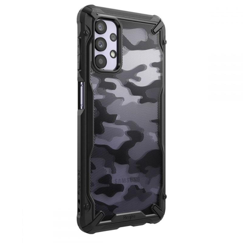 Carcasa Ringke Fusion X compatibila cu Samsung Galaxy A32 5G Camo Black