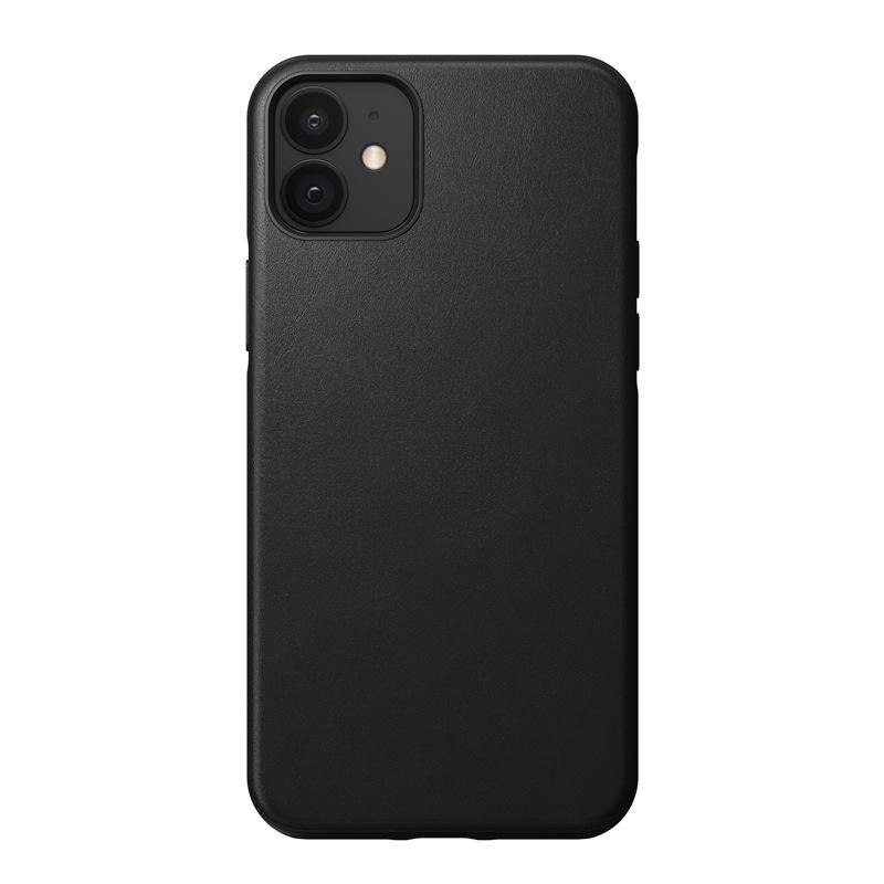 Carcasa din piele naturala NOMAD Rugged MagSafe compatibila cu iPhone 12/12 Pro Black