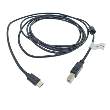 Cablu USB tip C imprimanta USB 2.0, 3 m, Lanberg 42980, USB B la USB-C, cu miez de ferita, negru Cablu USB tip C imprimanta USB 2.0, 3 m, Lanberg 42980, USB B la USB-C, cu miez de ferita, negru
