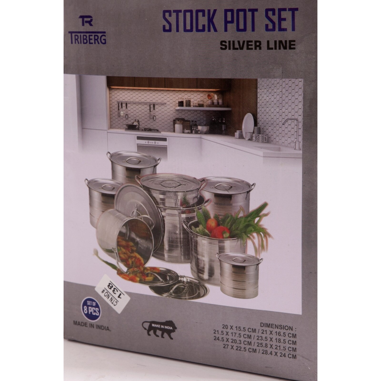 Set Oale cu 8 capace, Triberg, Inox, Argintiu, 8 bucati - eMAG.ro