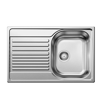 Chiuveta bucatarie, Blanco TIPO 45 S Compact Chiuveta inox finisaj periat, 78 x 50 x 17 cm, sifon cu ventil inclus Chiuveta bucatarie, Blanco TIPO 45 S Compact Chiuveta inox finisaj periat, 78 x 50 x 17 cm, sifon cu ventil inclus