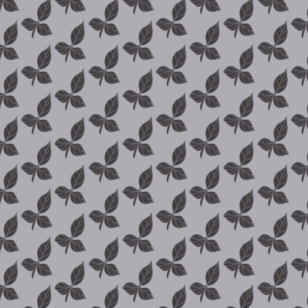 Autocolant Heartwork pentru mobilier, Frunze speciale gri, autoadeziv, latime 50 cm x lungime 70 cm