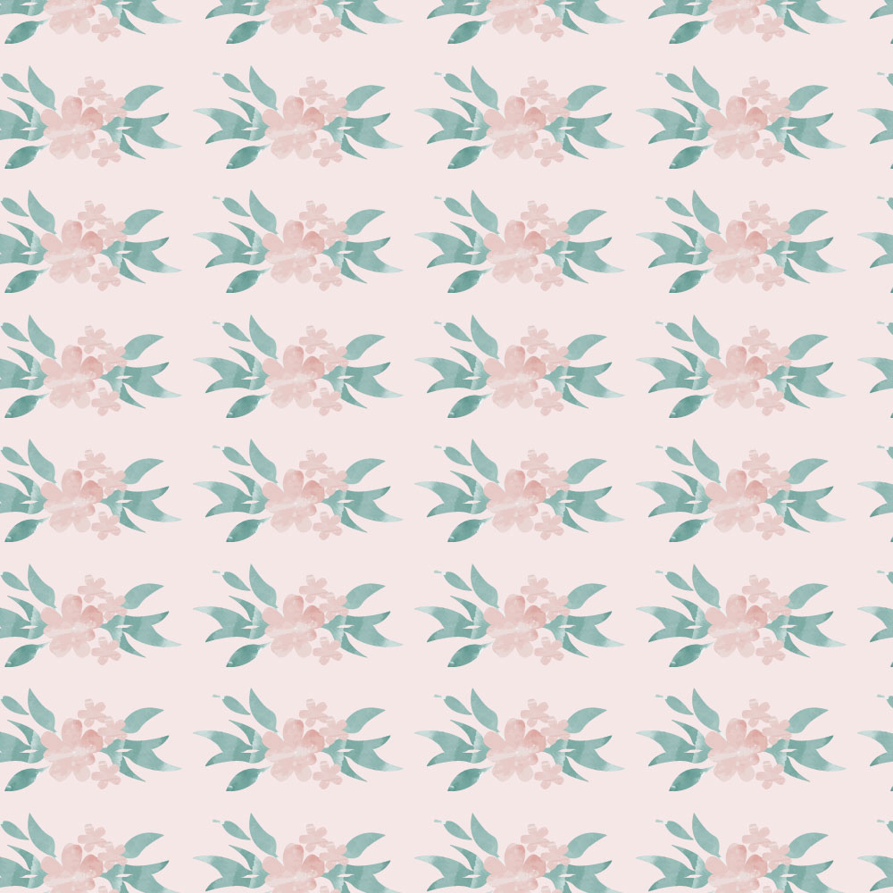 Autocolant Heartwork pentru mobilier, Buchet flori acuarela roz, autoadeziv, latime 50 cm x lungime 70 cm