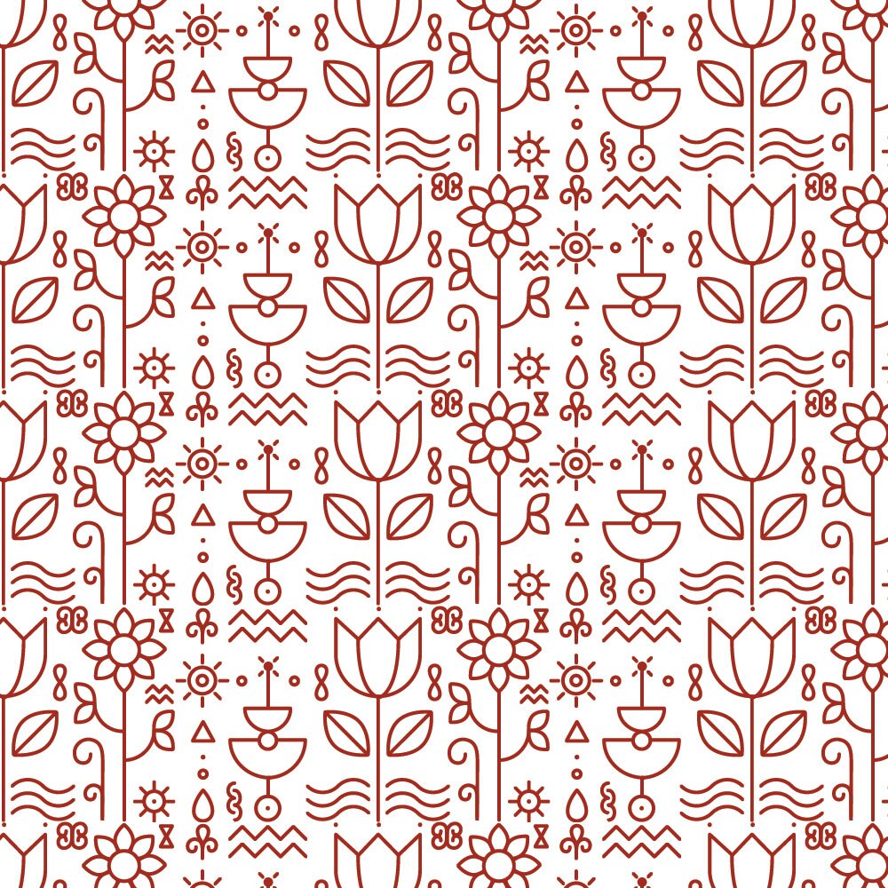 Tapet Premium Heartwork Motiv traditional flori rosii, Ecologic, Non-Woven, Set 6 Role, 150 cm x 310 cm