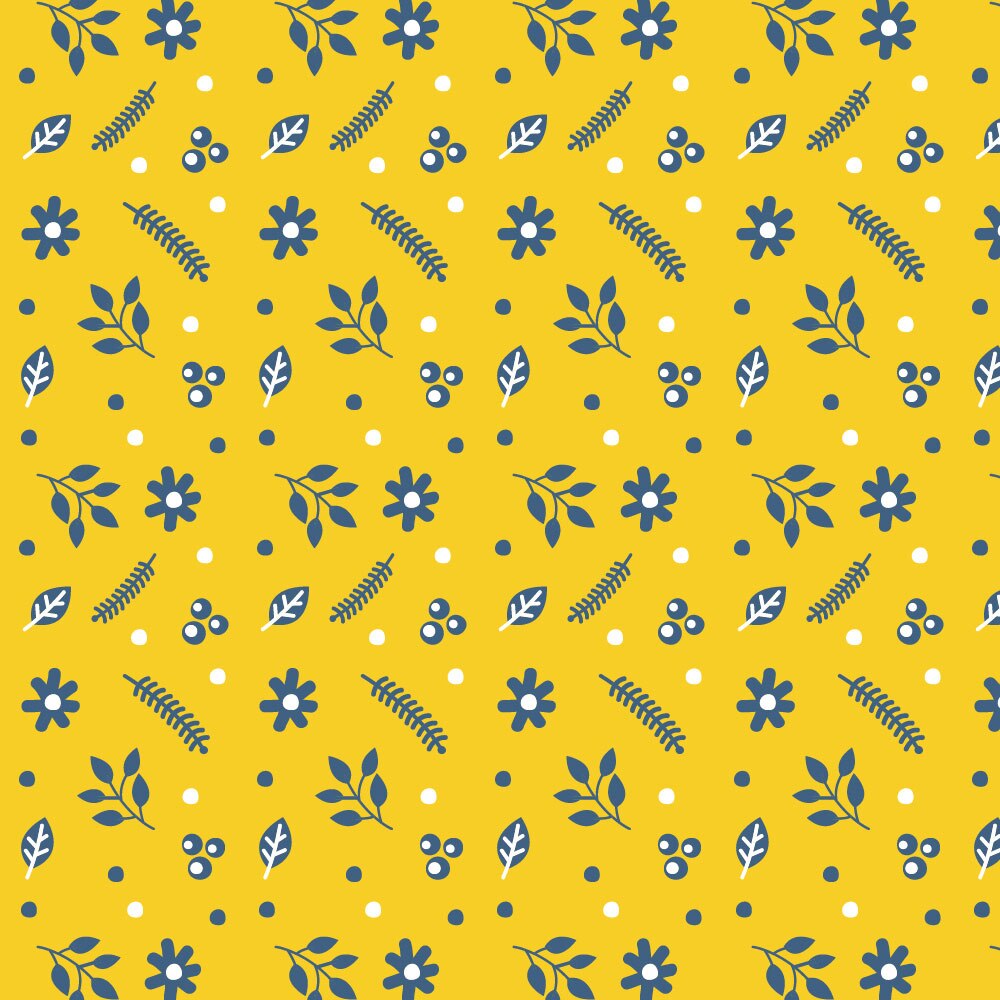 Tapet Premium Heartwork Elemente florale fundal galben, Ecologic, Non-Woven, Set 6 Role, 150 cm x 310 cm