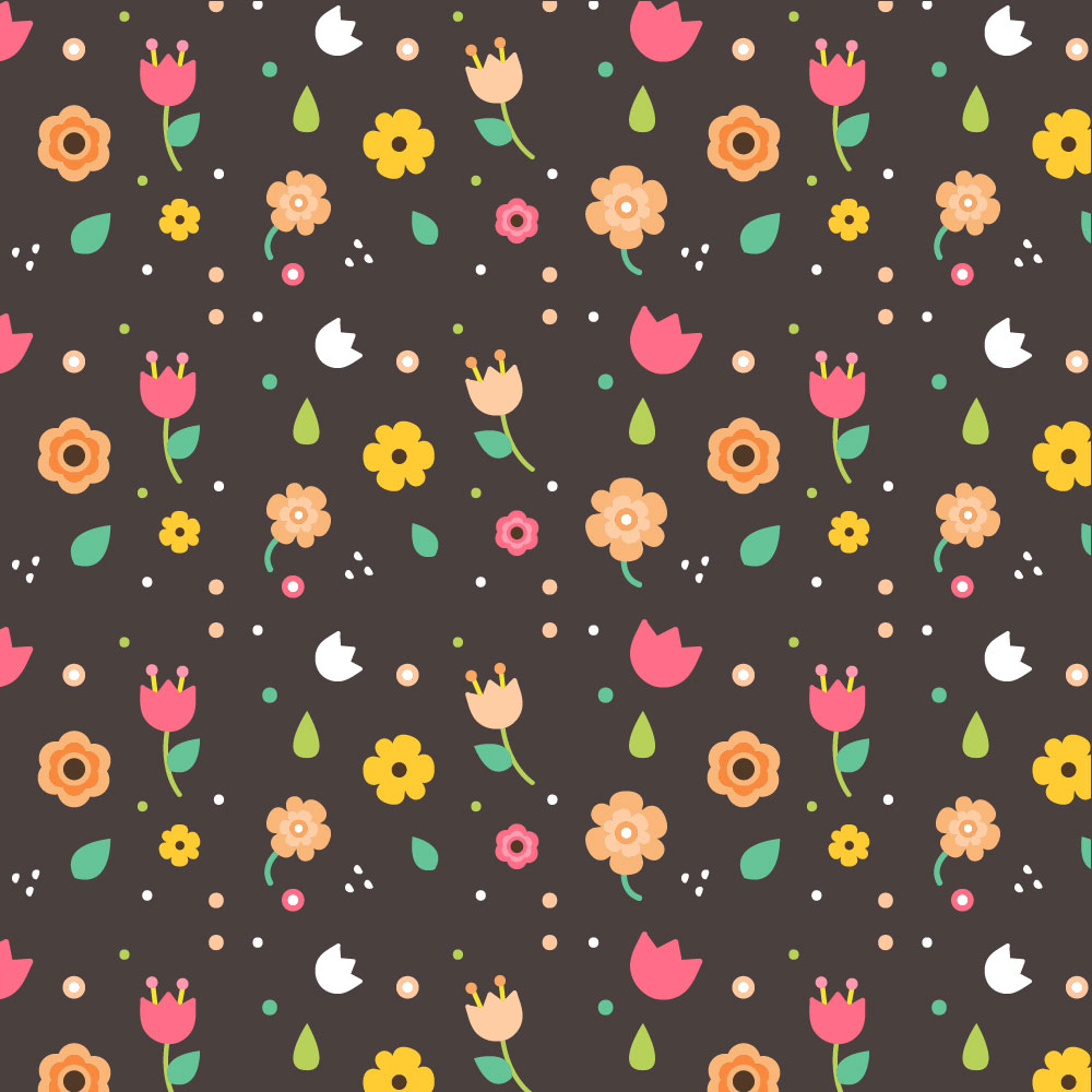 Autocolant Heartwork pentru mobilier, Lalele si flori colorate, autoadeziv, latime 100 cm x lungime 150 cm