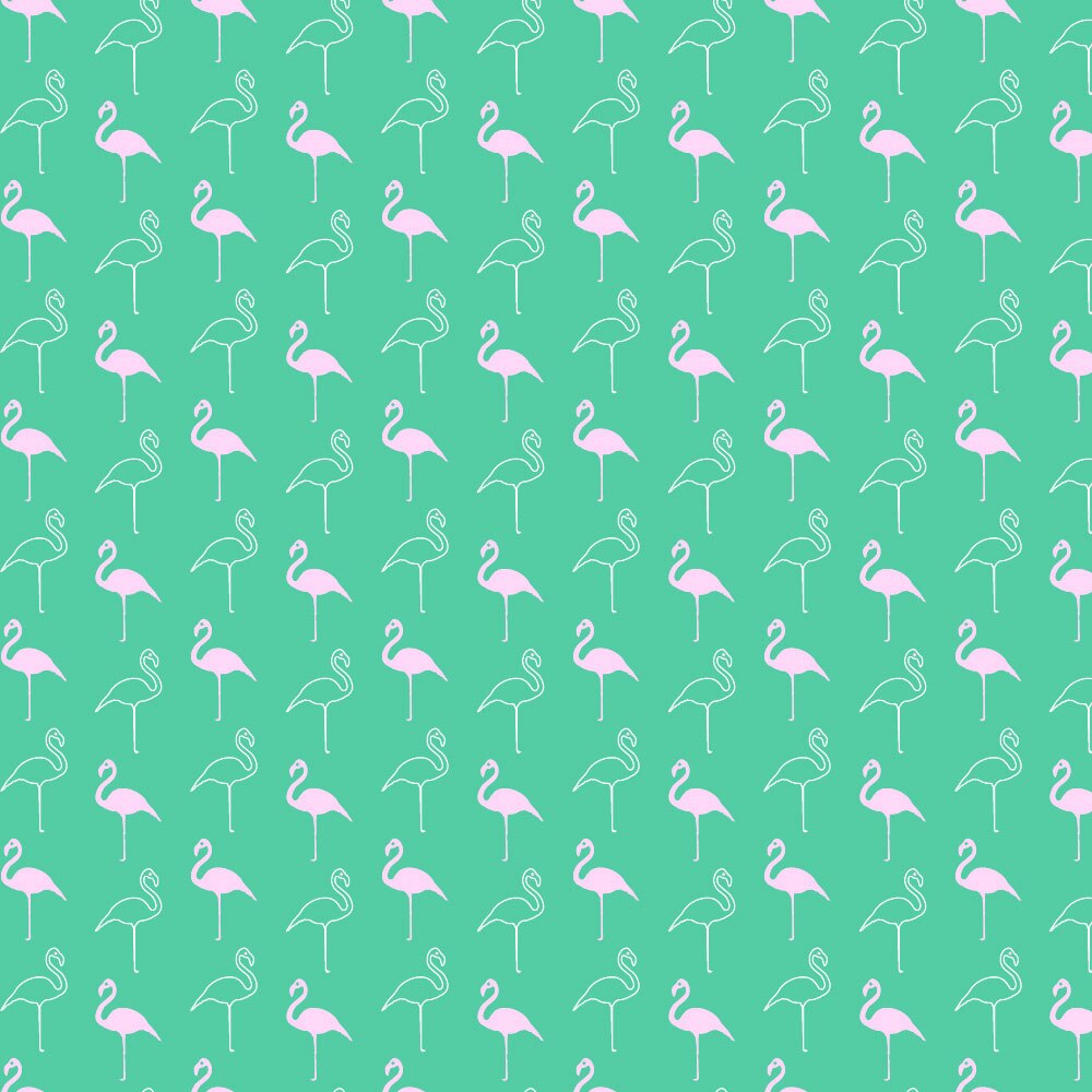Tapet Premium Heartwork Pasari flamingo fundal verde, Ecologic, Non-Woven, Set 6 Role, 150 cm x 310 cm