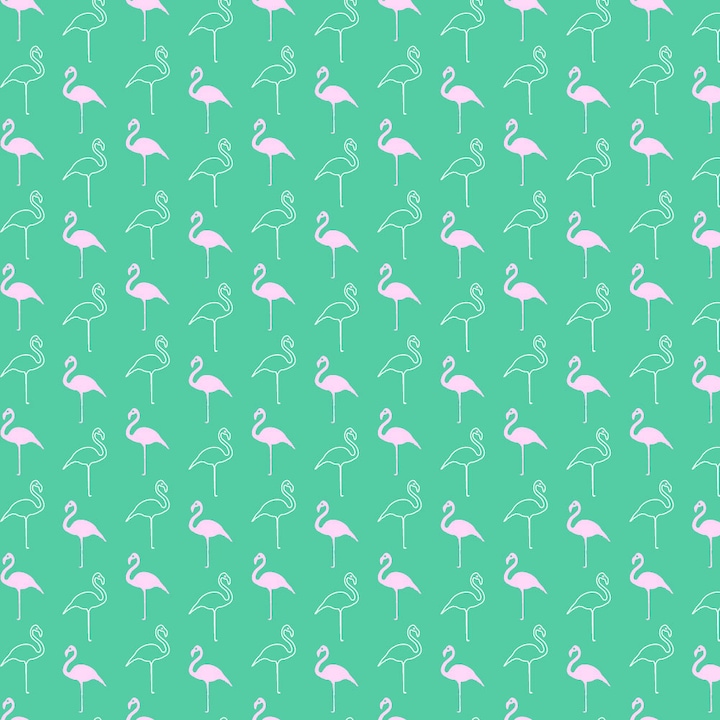 Autocolant Heartwork pentru mobilier, Pasari flamingo fundal verde, autoadeziv, latime 100 cm x lungime 200 cm