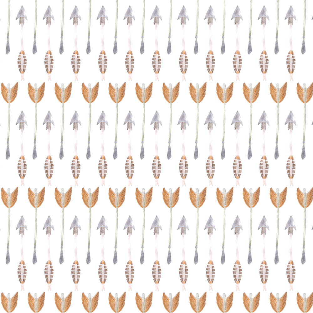 Tapet Premium Heartwork Acuarela sageti, Ecologic, Non-Woven, Set 6 Role, 150 cm x 310 cm