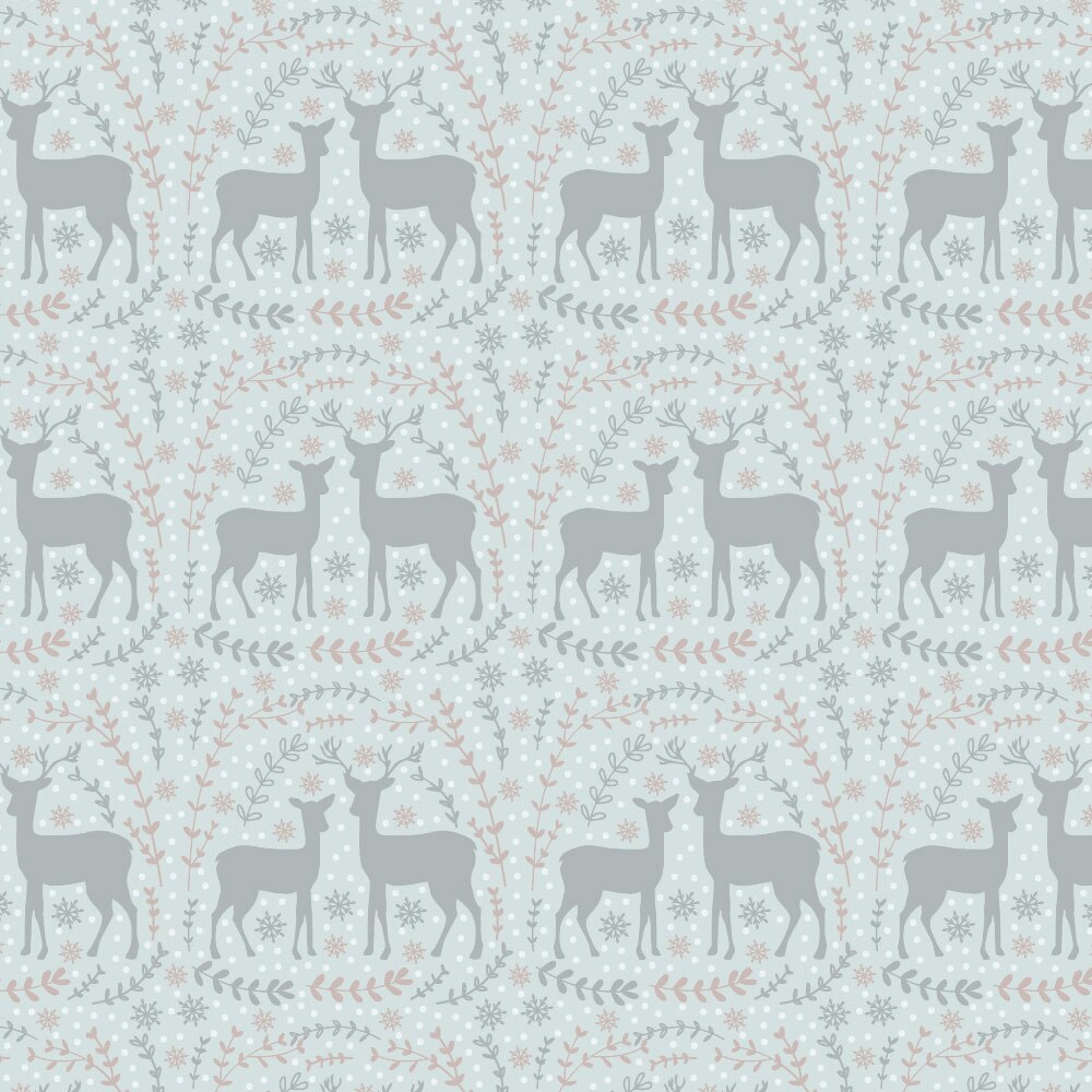 Autocolant Heartwork pentru mobilier, Animale caprioare si elemente vegetale, autoadeziv, latime 100 cm x lungime 200 cm