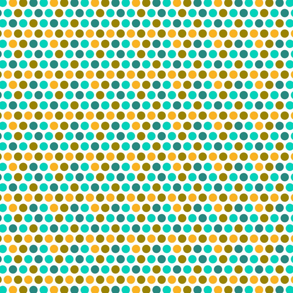 Autocolant Heartwork pentru mobilier, Geometric buline verzi si portocalii, autoadeziv, latime 100 cm x lungime 200 cm