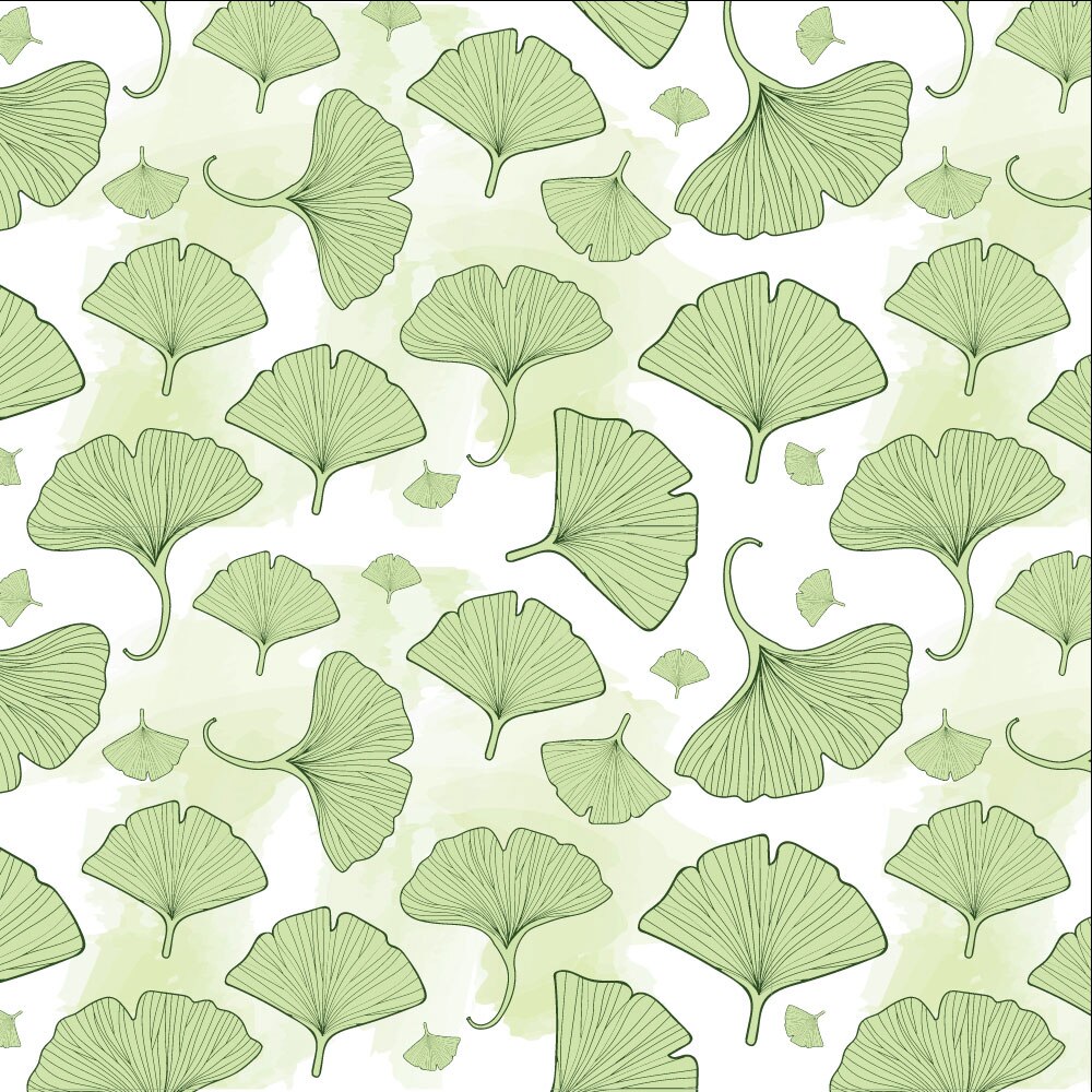 Tapet Premium Heartwork Frunze copac gingko, Ecologic, Non-Woven, Set 6 Role, 150 cm x 310 cm