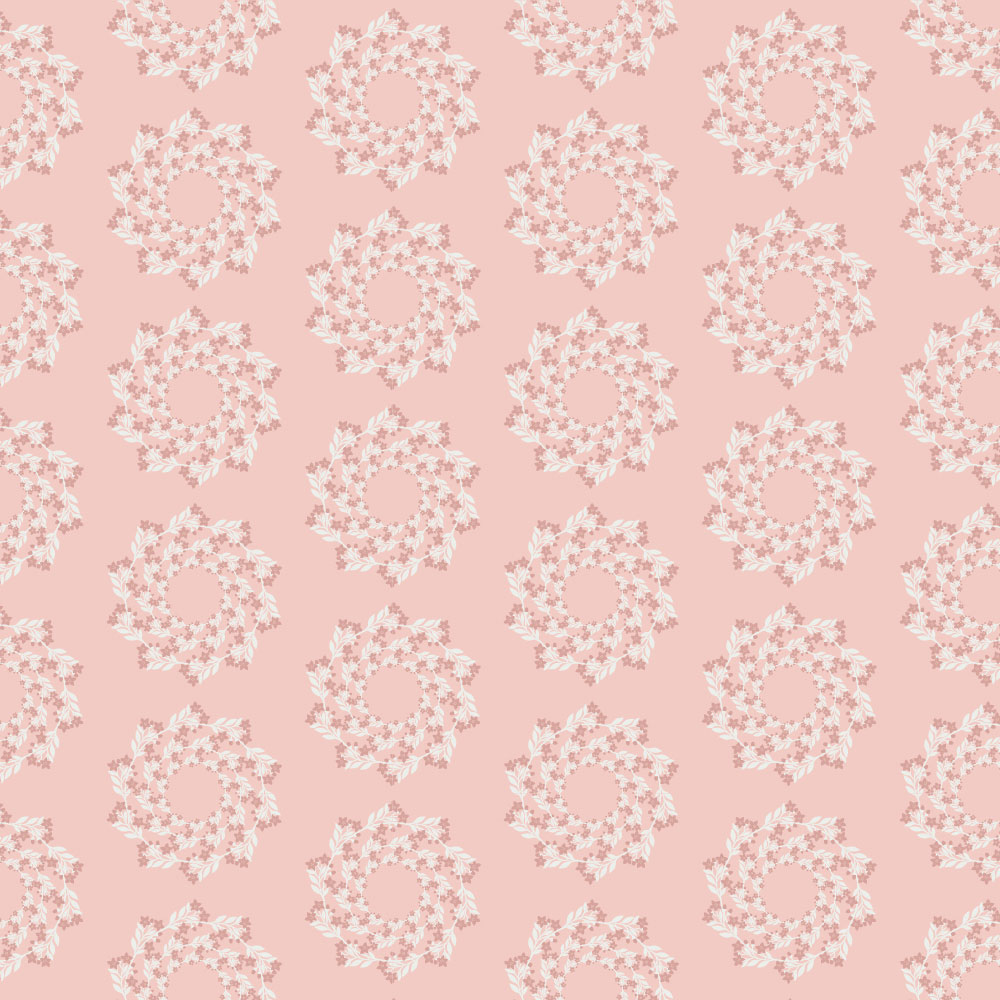 Tapet Premium Heartwork Ghirlanda naturala roz, Ecologic, Non-Woven, Set 6 Role, 150 cm x 310 cm