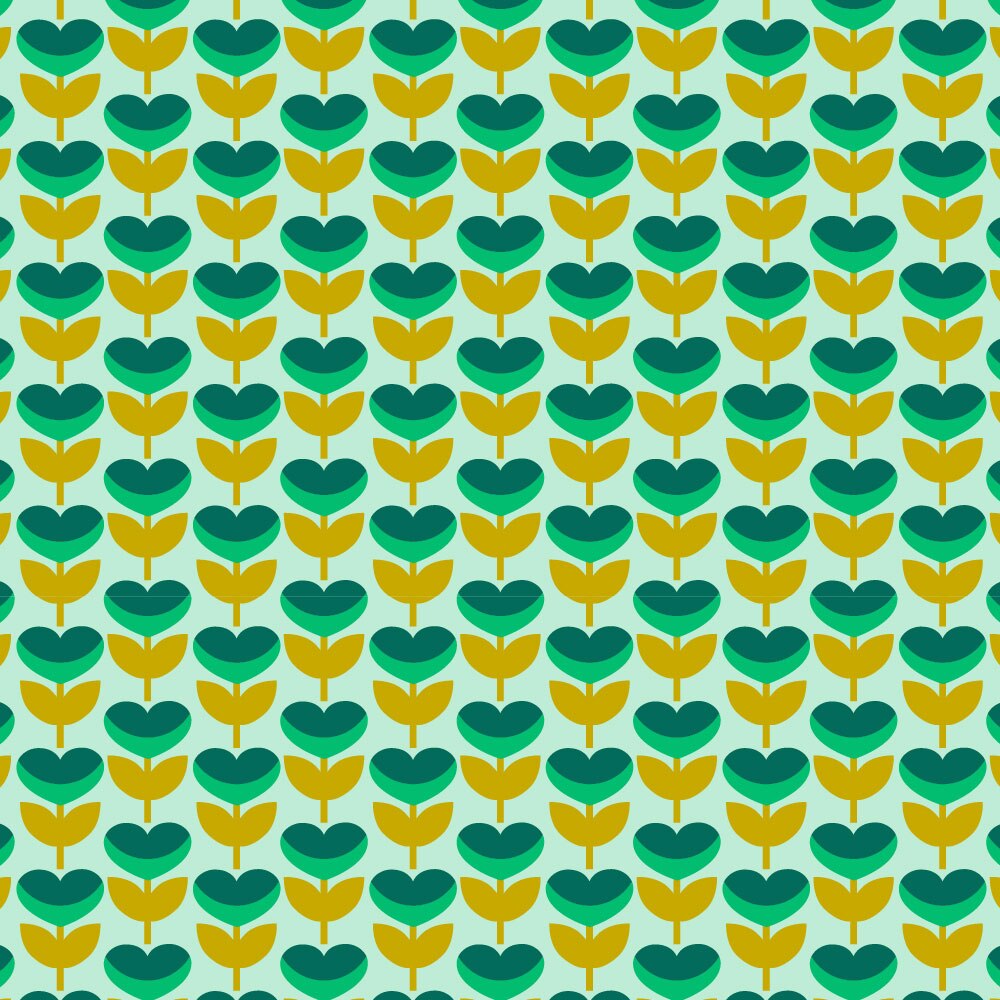 Autocolant Heartwork pentru mobilier, Flori verzi inima, autoadeziv, latime 100 cm x lungime 200 cm