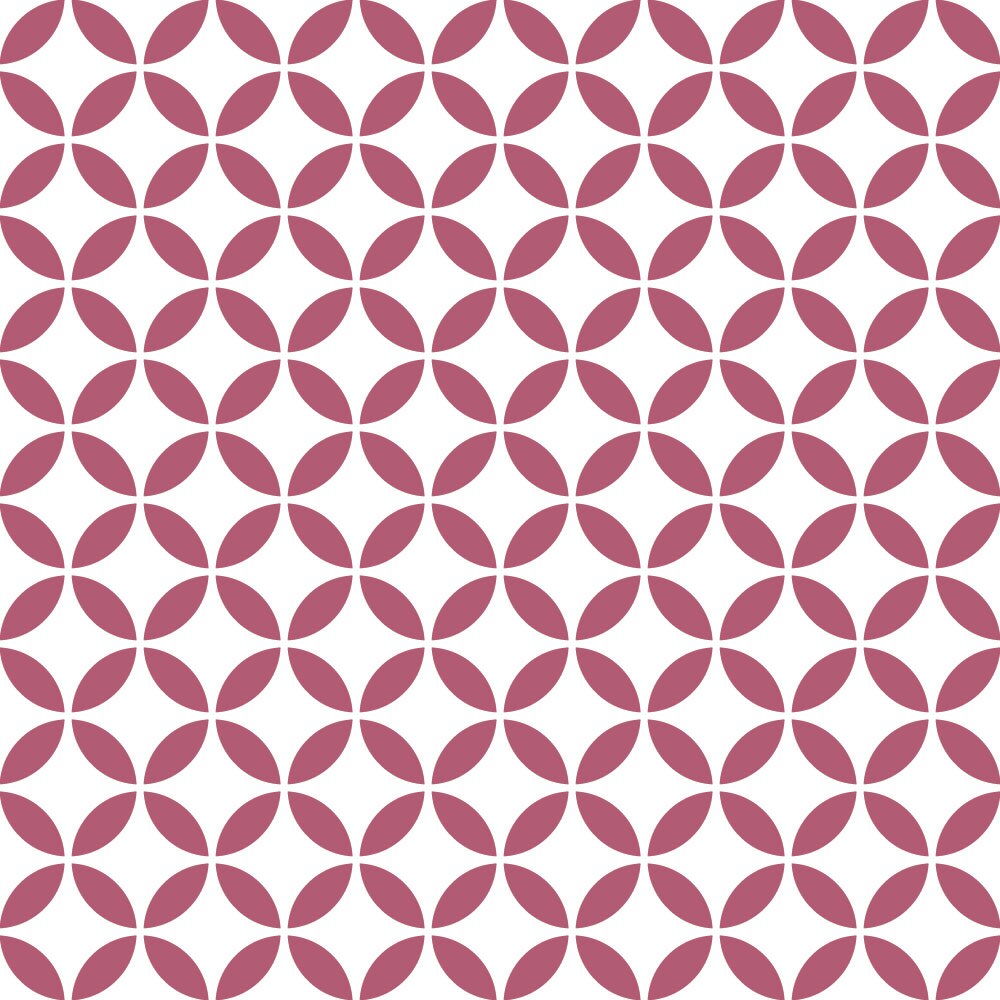 Autocolant Heartwork pentru mobilier, Suprapunere cercuri rosu, autoadeziv, latime 100 cm x lungime 200 cm