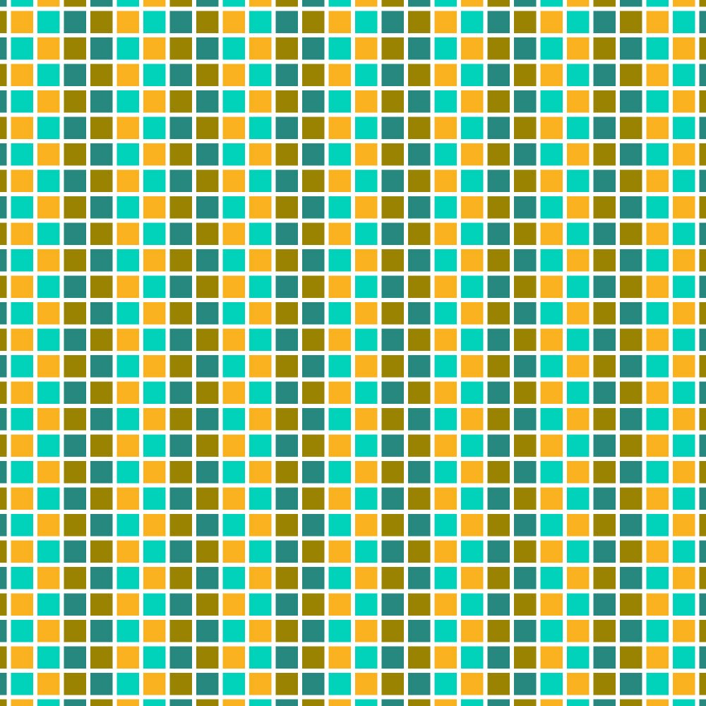 Autocolant Heartwork pentru mobilier, Geometric patrate verzi si portocalii, autoadeziv, latime 100 cm x lungime 150 cm