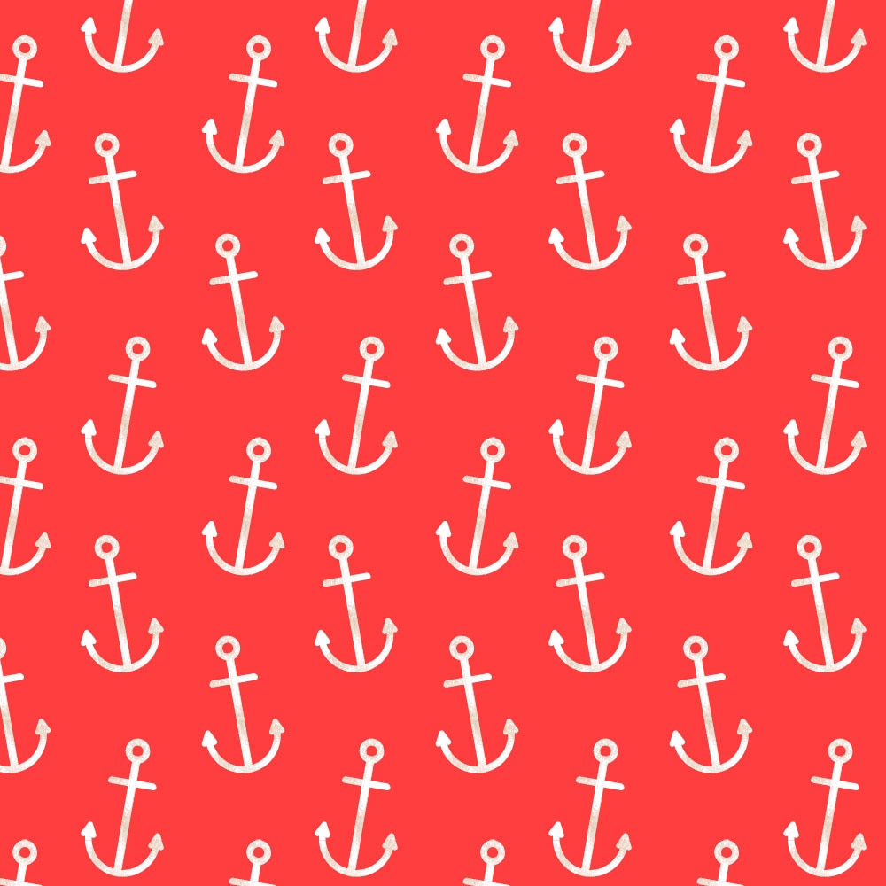 Tapet Premium Heartwork Acvatic ancore fundal rosu, Ecologic, Non-Woven, Set 6 Role, 150 cm x 310 cm