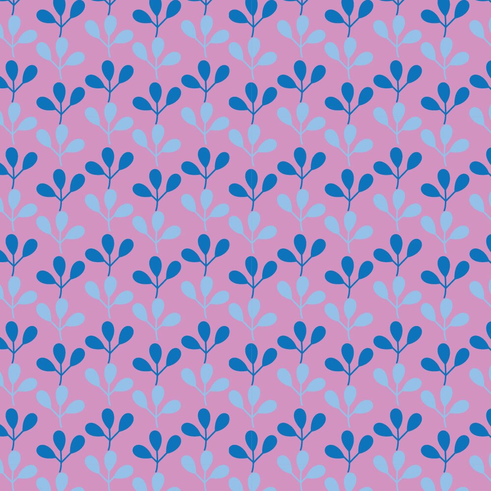 Tapet Premium Heartwork Ramuri cu frunze albastre, Ecologic, Non-Woven, Set 6 Role, 150 cm x 310 cm