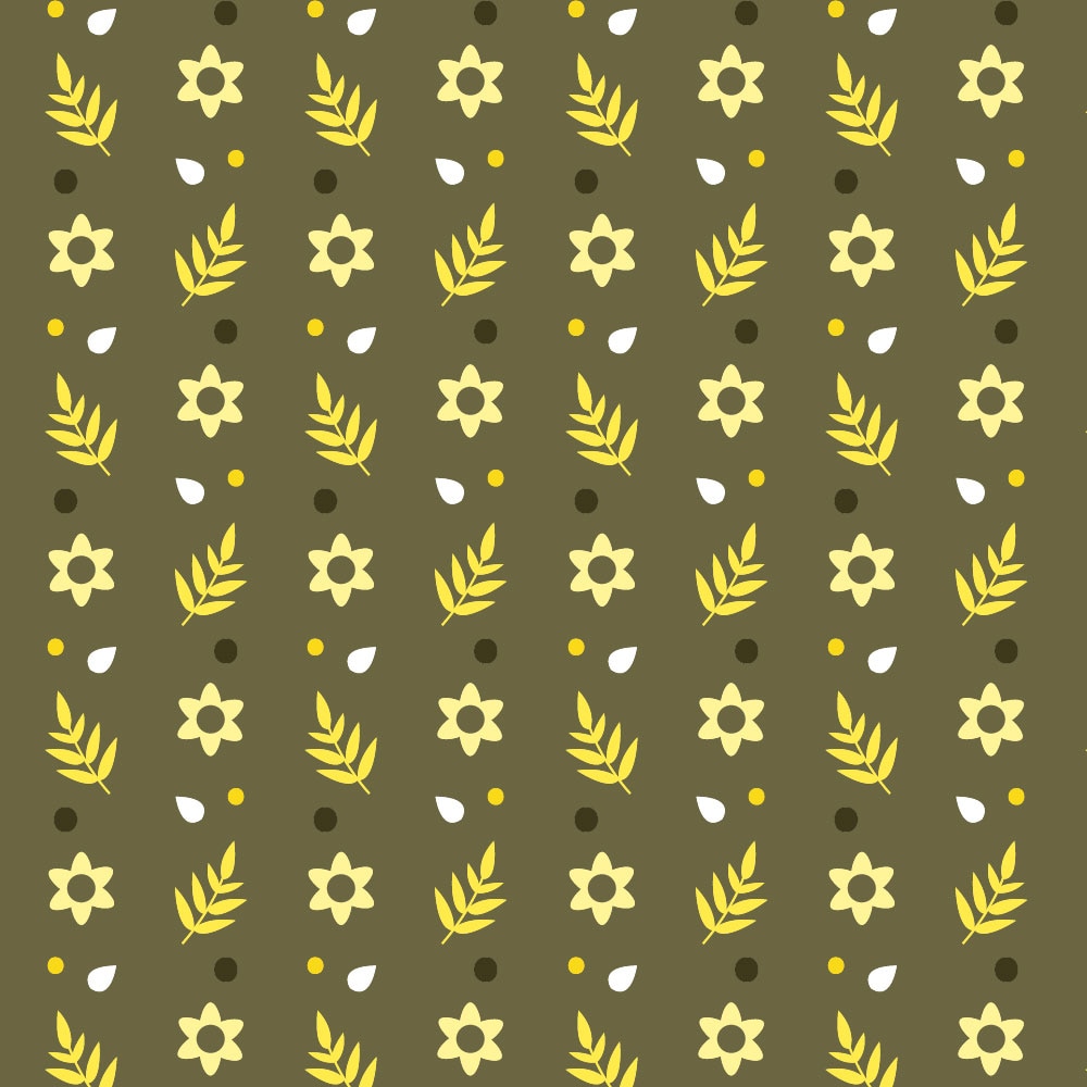 Tapet Premium Heartwork Flori de camp verde, Ecologic, Non-Woven, Set 6 Role, 150 cm x 310 cm