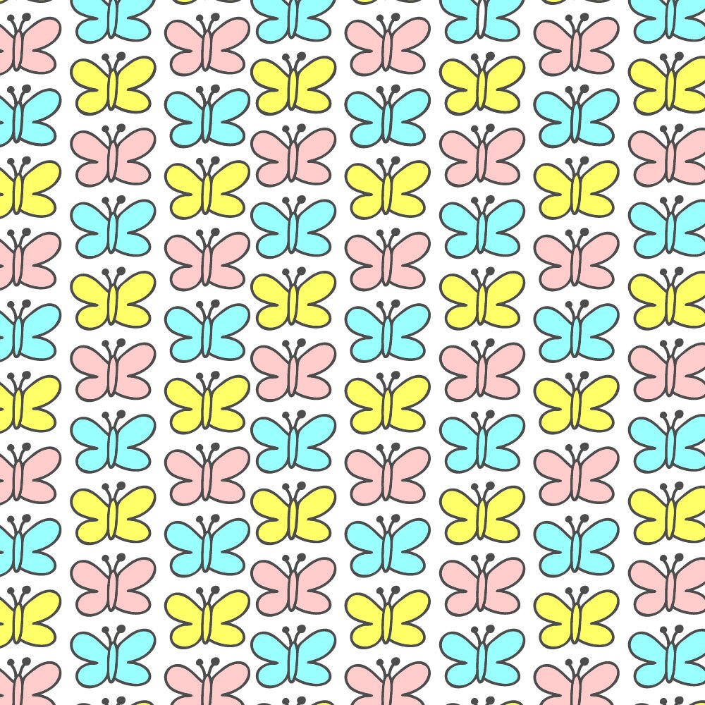 Tapet Premium Heartwork Fluturi stilizati culori vii, Ecologic, Non-Woven, Set 6 Role, 150 cm x 310 cm