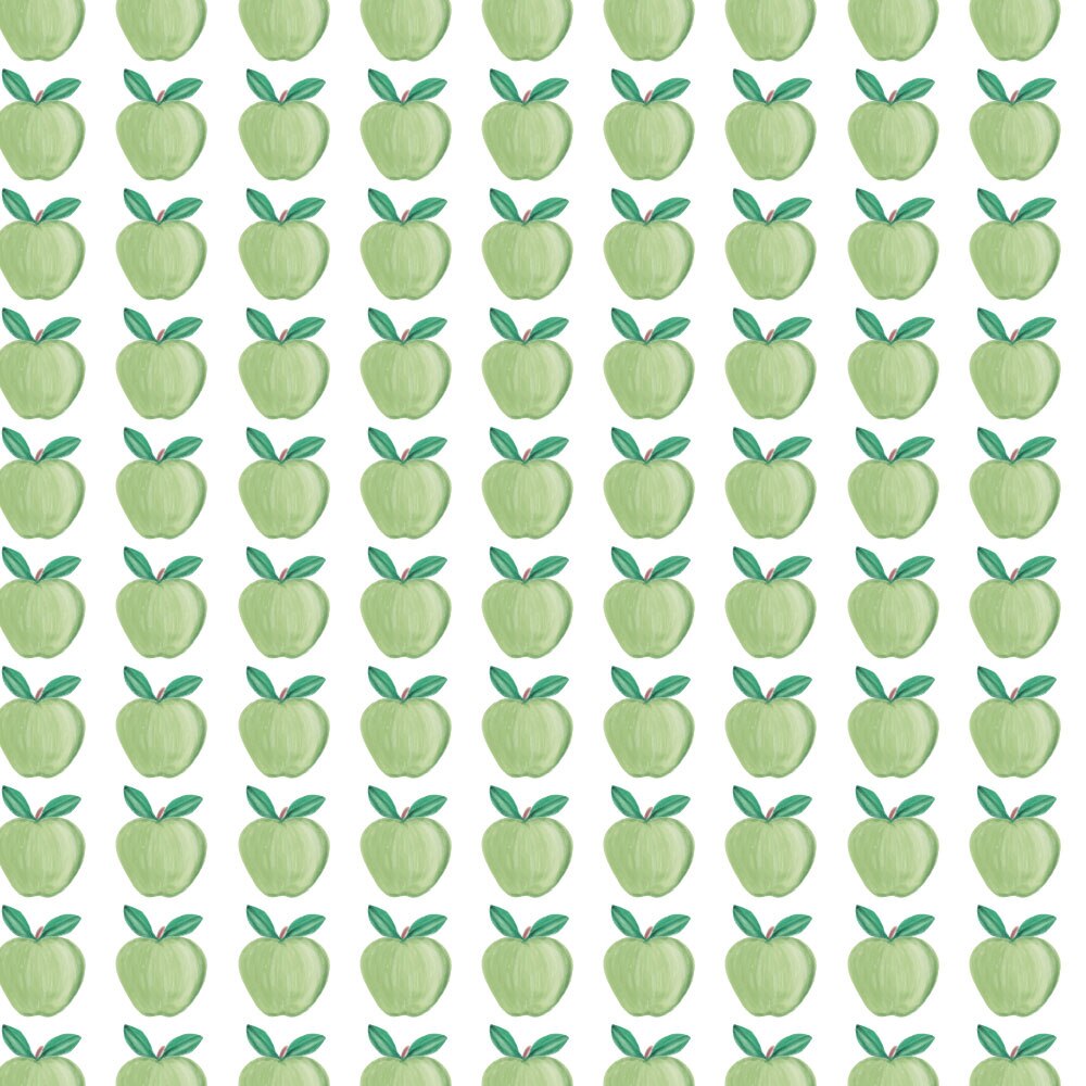 Tapet Premium Heartwork Fructe mere verzi, Ecologic, Non-Woven, Set 6 Role, 150 cm x 310 cm